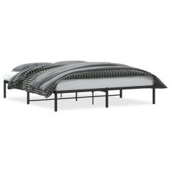vidaXL Bettgestell Metall Schwarz 180x200 cm