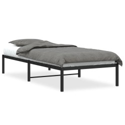vidaXL Bettgestell Metall Schwarz 90x190 cm