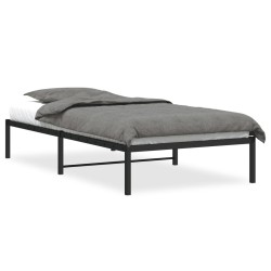 vidaXL Bettgestell Metall Schwarz 107x203 cm