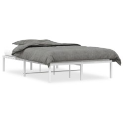 vidaXL Bettgestell Metall Weiß 120x190 cm