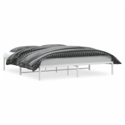 vidaXL Bettgestell Metall Weiß 193x203 cm