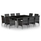 11-tlg. Garten-Essgruppe Poly Rattan Grau 11-tlg. Garten-Essgruppe Poly Rattan Grau