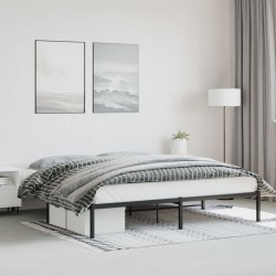 vidaXL Bettgestell Metall Schwarz 193x203 cm