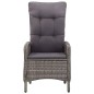 3-tlg. Garten-Bistro-Set Poly Rattan Grau 3-tlg. Garten-Bistro-Set Poly Rattan Grau