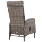 3-tlg. Garten-Bistro-Set Poly Rattan Grau 3-tlg. Garten-Bistro-Set Poly Rattan Grau