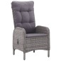 5-tlg. Garten-Essgruppe Poly Rattan und Glas Grau 5-tlg. Garten-Essgruppe Poly Rattan und Glas Grau