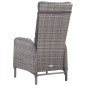 5-tlg. Garten-Essgruppe Poly Rattan und Glas Grau 5-tlg. Garten-Essgruppe Poly Rattan und Glas Grau