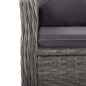 5-tlg. Garten-Essgruppe Poly Rattan und Glas Grau 5-tlg. Garten-Essgruppe Poly Rattan und Glas Grau