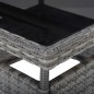 5-tlg. Garten-Essgruppe Poly Rattan und Glas Grau 5-tlg. Garten-Essgruppe Poly Rattan und Glas Grau