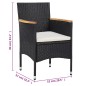 11-tlg. Garten-Essgruppe Poly Rattan Schwarz 11-tlg. Garten-Essgruppe Poly Rattan Schwarz