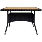9-tlg. Garten-Essgruppe Poly Rattan Akazie Massivholz Schwarz 9-tlg. Garten-Essgruppe Poly Rattan Akazie Massivholz Schwarz