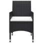 9-tlg. Garten-Essgruppe Poly Rattan Akazie Massivholz Schwarz 9-tlg. Garten-Essgruppe Poly Rattan Akazie Massivholz Schwarz