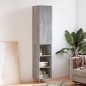 vidaXL Highboard Grau Sonoma 34,5x34x180 cm Holzwerkstoff vidaXL Highboard Grau Sonoma 34,5x34x180 cm Holzwerkstoff