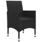 9-tlg. Garten-Essgruppe Poly Rattan Akazie Massivholz Schwarz 9-tlg. Garten-Essgruppe Poly Rattan Akazie Massivholz Schwarz
