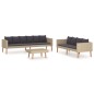 3-tlg. Garten-Lounge-Set mit Auflagen Poly Rattan Beige 3-tlg. Garten-Lounge-Set mit Auflagen Poly Rattan Beige
