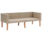 3-tlg. Garten-Lounge-Set mit Auflagen Poly Rattan Beige 3-tlg. Garten-Lounge-Set mit Auflagen Poly Rattan Beige