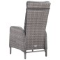 3-tlg. Garten-Essgruppe Poly Rattan und Glas Grau 3-tlg. Garten-Essgruppe Poly Rattan und Glas Grau