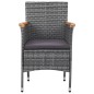 vidaXL 5-tlg. Garten-Essgruppe Poly Rattan Grau vidaXL 5-tlg. Garten-Essgruppe Poly Rattan Grau