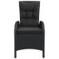 3-tlg. Garten-Bistro-Set Poly Rattan Schwarz 3-tlg. Garten-Bistro-Set Poly Rattan Schwarz