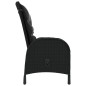 3-tlg. Garten-Bistro-Set Poly Rattan Schwarz 3-tlg. Garten-Bistro-Set Poly Rattan Schwarz