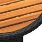 3-tlg. Garten-Bistro-Set Poly Rattan Schwarz 3-tlg. Garten-Bistro-Set Poly Rattan Schwarz