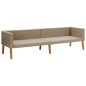 4-tlg. Garten-Lounge-Set mit Auflagen Poly Rattan Beige 4-tlg. Garten-Lounge-Set mit Auflagen Poly Rattan Beige