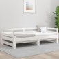 vidaXL Tagesbett Ausziehbar Weiß 90x190 cm Massivholz Kiefer vidaXL Tagesbett Ausziehbar Weiß 90x190 cm Massivholz Kiefer