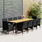 11-tlg. Garten-Essgruppe Poly Rattan Schwarz 11-tlg. Garten-Essgruppe Poly Rattan Schwarz