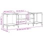 vidaXL TV-Schrank Grau Sonoma 153x37x50 cm Holzwerkstoff vidaXL TV-Schrank Grau Sonoma 153x37x50 cm Holzwerkstoff