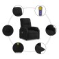 vidaXL Massagesessel Schwarz Mikrofasergewebe vidaXL Massagesessel Schwarz Mikrofasergewebe
