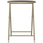 3-tlg. Bistro-Set Poly Rattan und Hartglas Beige 3-tlg. Bistro-Set Poly Rattan und Hartglas Beige