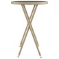 3-tlg. Bistro-Set Poly Rattan und Hartglas Beige 3-tlg. Bistro-Set Poly Rattan und Hartglas Beige
