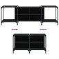 vidaXL TV-Schrank Schwarz 153x37x50 cm Holzwerkstoff vidaXL TV-Schrank Schwarz 153x37x50 cm Holzwerkstoff
