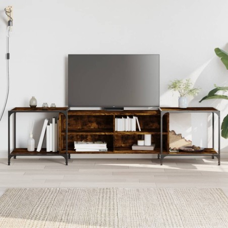 vidaXL TV-Schrank Räuchereiche 203x37x50 cm Holzwerkstoff