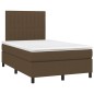 vidaXL Boxspringbett mit Matratze Dunkelbraun 120x200 cm Stoff vidaXL Boxspringbett mit Matratze Dunkelbraun 120x200 cm Stoff