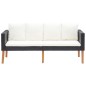vidaXL 2-tlg. Garten-Lounge-Set mit Kissen Poly Rattan Schwarz vidaXL 2-tlg. Garten-Lounge-Set mit Kissen Poly Rattan Schwarz