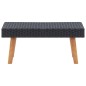 vidaXL 2-tlg. Garten-Lounge-Set mit Kissen Poly Rattan Schwarz vidaXL 2-tlg. Garten-Lounge-Set mit Kissen Poly Rattan Schwarz