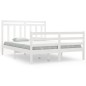 vidaXL Massivholzbett Weiß 135x190 cm vidaXL Massivholzbett Weiß 135x190 cm