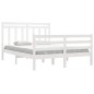 vidaXL Massivholzbett Weiß 135x190 cm vidaXL Massivholzbett Weiß 135x190 cm