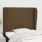 vidaXL Kopfteil mit Ohren Dunkelbraun 103x23x118/128 cm Stoff vidaXL Kopfteil mit Ohren Dunkelbraun 103x23x118/128 cm Stoff