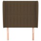 vidaXL Kopfteil mit Ohren Dunkelbraun 103x23x118/128 cm Stoff vidaXL Kopfteil mit Ohren Dunkelbraun 103x23x118/128 cm Stoff