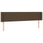 vidaXL Kopfteil mit Ohren Dunkelbraun 203x16x78/88 cm Stoff