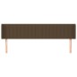 vidaXL Kopfteil mit Ohren Dunkelbraun 203x16x78/88 cm Stoff