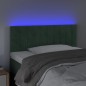 vidaXL LED Kopfteil Dunkelgrün 80x5x78/88 cm Samt