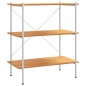 vidaXL Regal mit 3 Böden Weiß und Eiche-Optik 80x40x92 cm vidaXL Regal mit 3 Böden Weiß und Eiche-Optik 80x40x92 cm