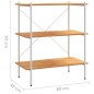 vidaXL Regal mit 3 Böden Weiß und Eiche-Optik 80x40x92 cm vidaXL Regal mit 3 Böden Weiß und Eiche-Optik 80x40x92 cm