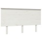 vidaXL Kopfteil Weiß 184x6x82,5 cm Massivholz Kiefer