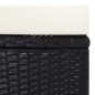 3-tlg. Garten-Lounge-Set mit Auflagen Poly Rattan Schwarz 3-tlg. Garten-Lounge-Set mit Auflagen Poly Rattan Schwarz