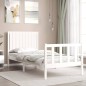 vidaXL Massivholzbett mit Kopfteil Weiß 90x200 cm vidaXL Massivholzbett mit Kopfteil Weiß 90x200 cm