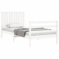 vidaXL Massivholzbett mit Kopfteil Weiß 90x200 cm vidaXL Massivholzbett mit Kopfteil Weiß 90x200 cm